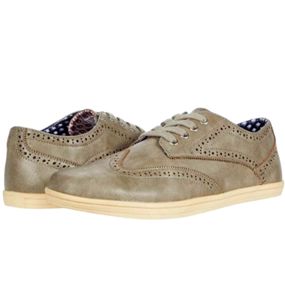 Ben Sherman Nick Wingtip Brogue Shoes Gray Leather Lace Up‎ Oxford Sneakers 11